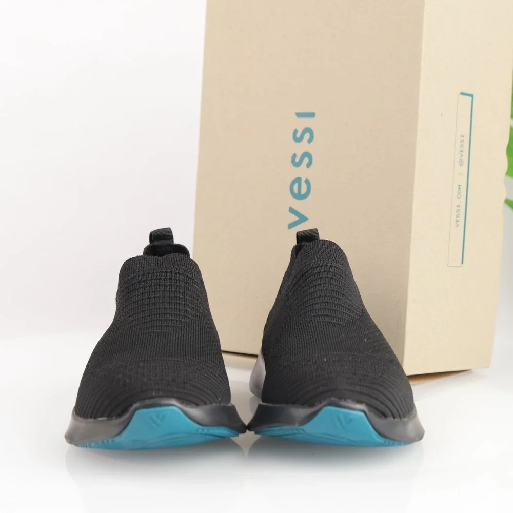 Vessi Womens Everyday Move Slip-On Sneaker Size 6 Waterproof Black Comfort Shoes